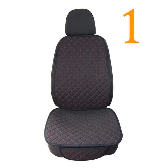 Truck SUV Van Car Flax Seat Cover Protector Front Seat Backrest Cushion Pad Mat Auto Front Interior Styling - KiwisLove
