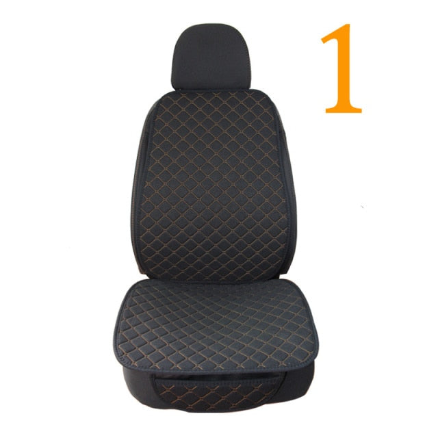 Truck SUV Van Car Flax Seat Cover Protector Front Seat Backrest Cushion Pad Mat Auto Front Interior Styling - KiwisLove