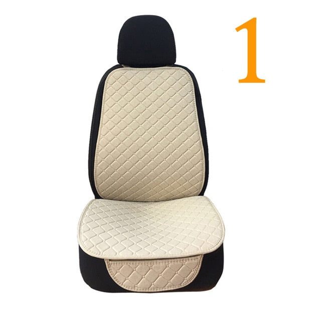 Truck SUV Van Car Flax Seat Cover Protector Front Seat Backrest Cushion Pad Mat Auto Front Interior Styling - KiwisLove