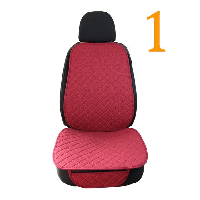 Truck SUV Van Car Flax Seat Cover Protector Front Seat Backrest Cushion Pad Mat Auto Front Interior Styling - KiwisLove