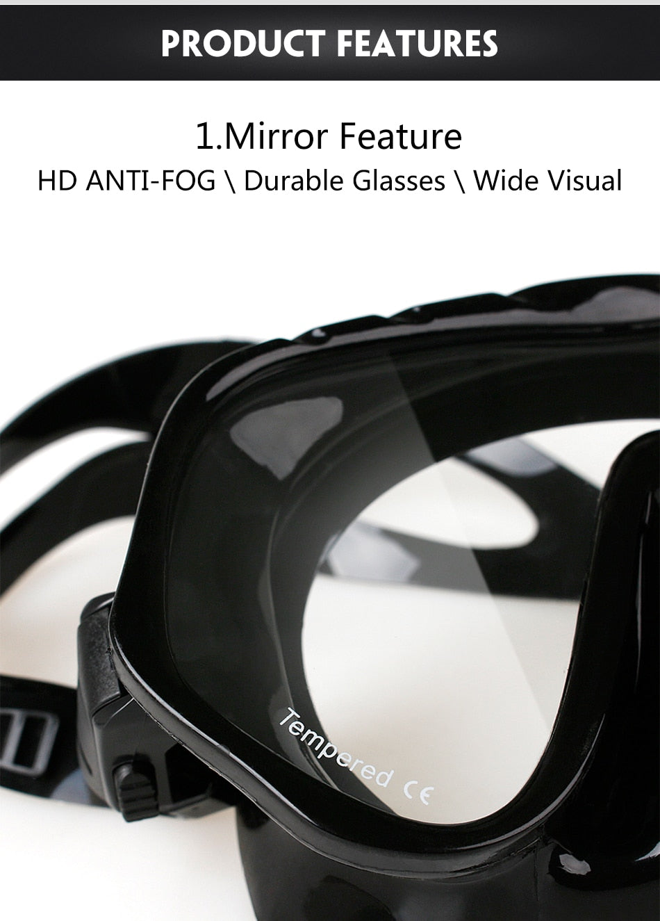 Copozz Professional Skuba Diving Mask Goggles Wide Vision Watersports - KiwisLove