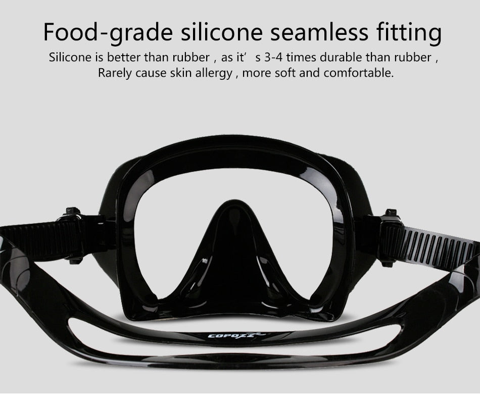 Copozz Professional Skuba Diving Mask Goggles Wide Vision Watersports - KiwisLove