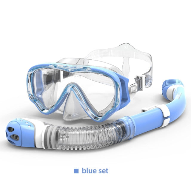 COPOZZ Underwater Scuba Diving Mask  Snorkel Anti-Fog Goggles Kids - KiwisLove