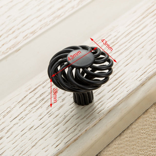 Vintage Antique Bronze Cabinet Handles Hollow Out Birdcage Handles - KiwisLove