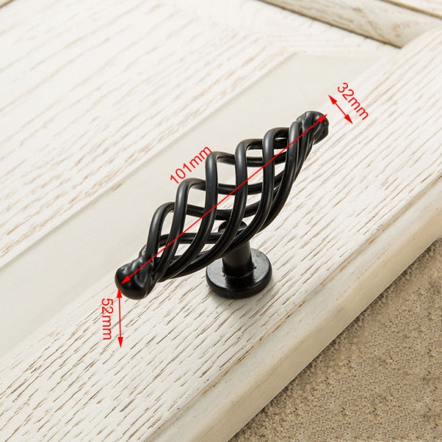 Vintage Antique Bronze Cabinet Handles Hollow Out Birdcage Handles - KiwisLove