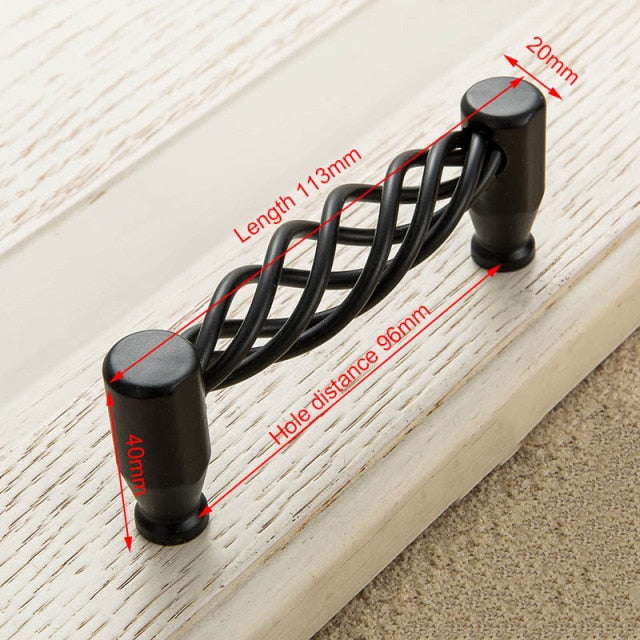 Vintage Antique Bronze Cabinet Handles Hollow Out Birdcage Handles - KiwisLove