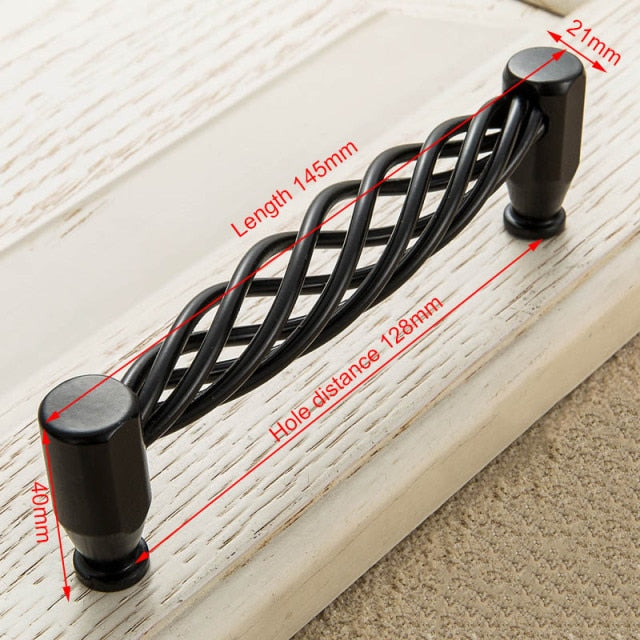 Vintage Antique Bronze Cabinet Handles Hollow Out Birdcage Handles - KiwisLove