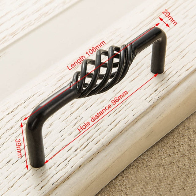 Vintage Antique Bronze Cabinet Handles Hollow Out Birdcage Handles - KiwisLove