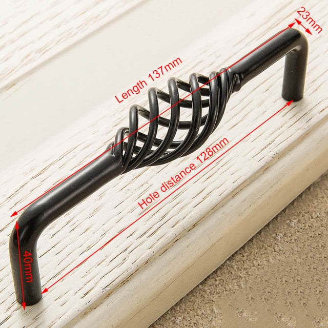 Vintage Antique Bronze Cabinet Handles Hollow Out Birdcage Handles - KiwisLove