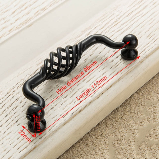 Vintage Antique Bronze Cabinet Handles Hollow Out Birdcage Handles - KiwisLove