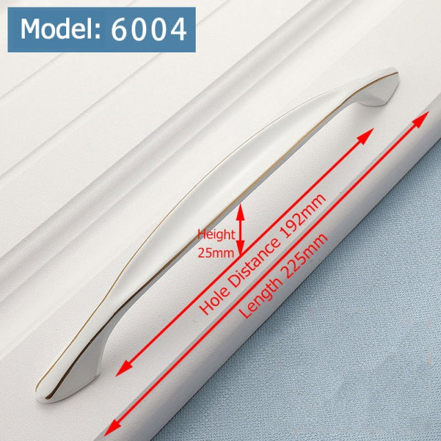 KAK Ivory White Kitchen Cabinet Handles European Style Cupboard Door Pulls Drawer Knobs Fashion Solid Furniture Handle Hardware - KiwisLove