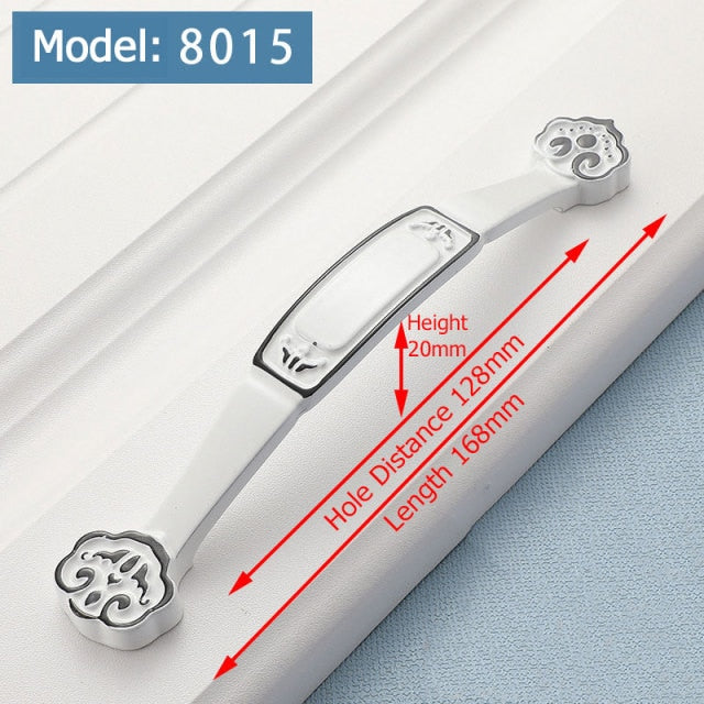 KAK Ivory White Kitchen Cabinet Handles European Style Cupboard Door Pulls Drawer Knobs Fashion Solid Furniture Handle Hardware - KiwisLove
