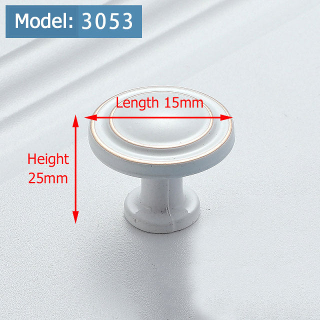 KAK Ivory White Kitchen Cabinet Handles European Style Cupboard Door Pulls Drawer Knobs Fashion Solid Furniture Handle Hardware - KiwisLove