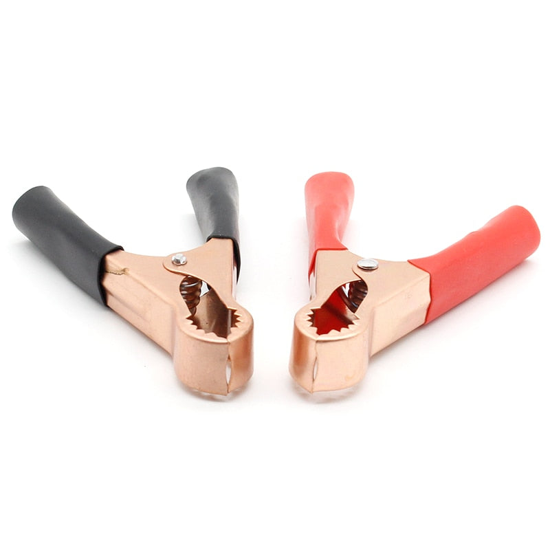 2Pcs 50A Red + Black 80mm Crocodile Car Caravan Van Battery Test - KiwisLove