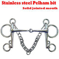 Horse Bits Kimberwicke Bit Solid Jointed Mouth Stainless Steel  Pelham Bits Low Port - KiwisLove