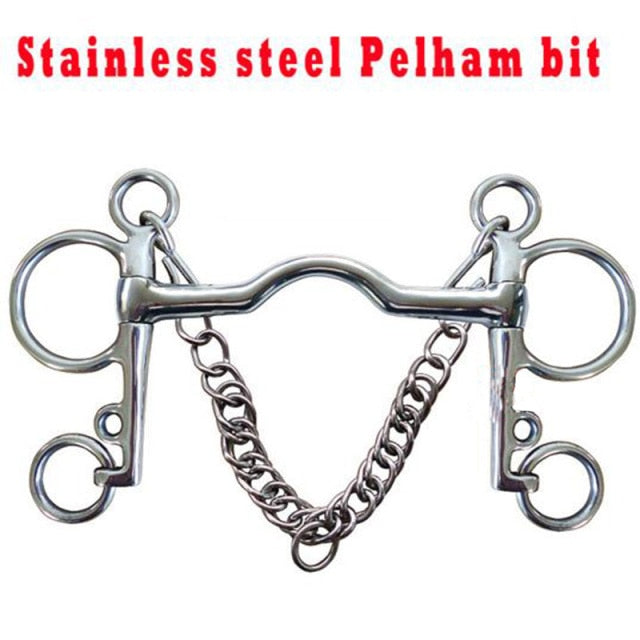 Horse Bits Kimberwicke Bit Solid Jointed Mouth Stainless Steel  Pelham Bits Low Port - KiwisLove