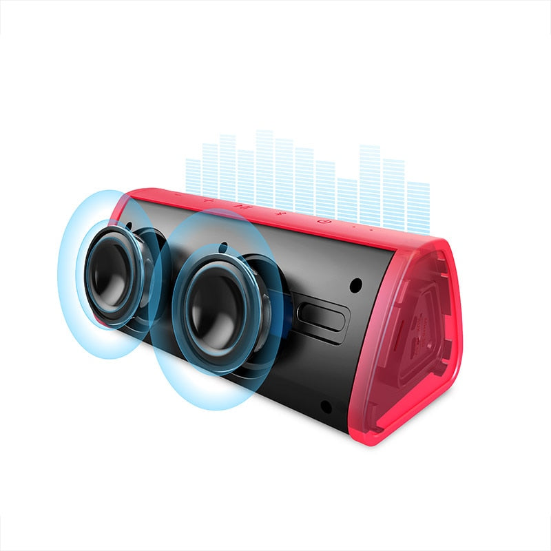 MIFA Red-Graffiti Bluetooth Speaker  Built-in Microphone Stereo Rock Sound Outdoor 10W Portable Wireless Speaker Support TF card - KiwisLove