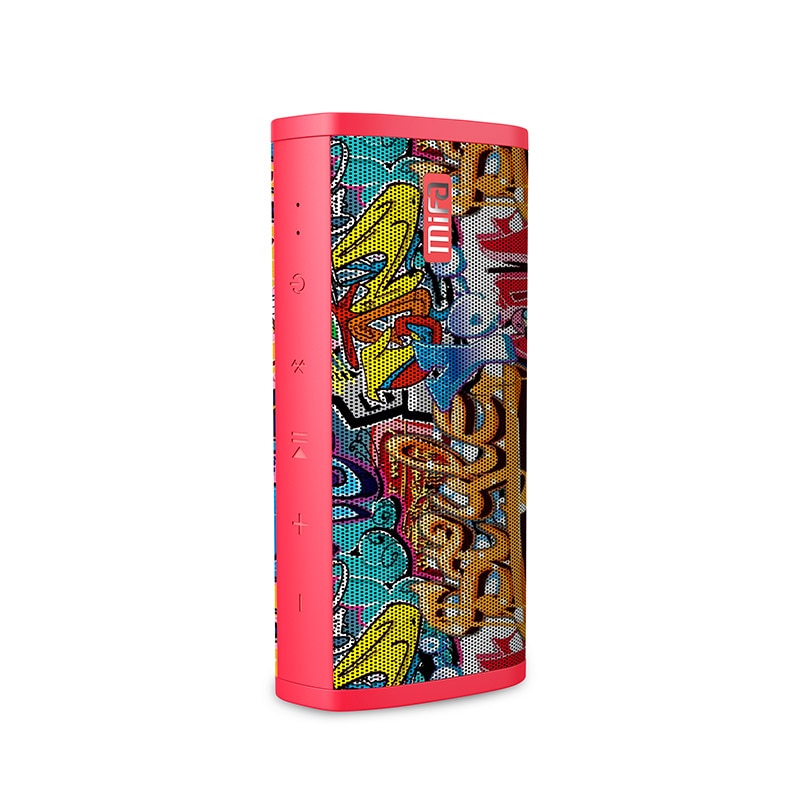 MIFA Red-Graffiti Bluetooth Speaker  Built-in Microphone Stereo Rock Sound Outdoor 10W Portable Wireless Speaker Support TF card - KiwisLove