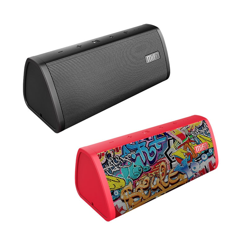 MIFA Red-Graffiti Bluetooth Speaker  Built-in Microphone Stereo Rock Sound Outdoor 10W Portable Wireless Speaker Support TF card - KiwisLove