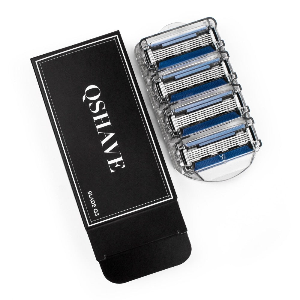 Qshave Black Spider Man Manual Shaving Razor USA Blade X5 Blade it with Trimmer Back Blade - KiwisLove