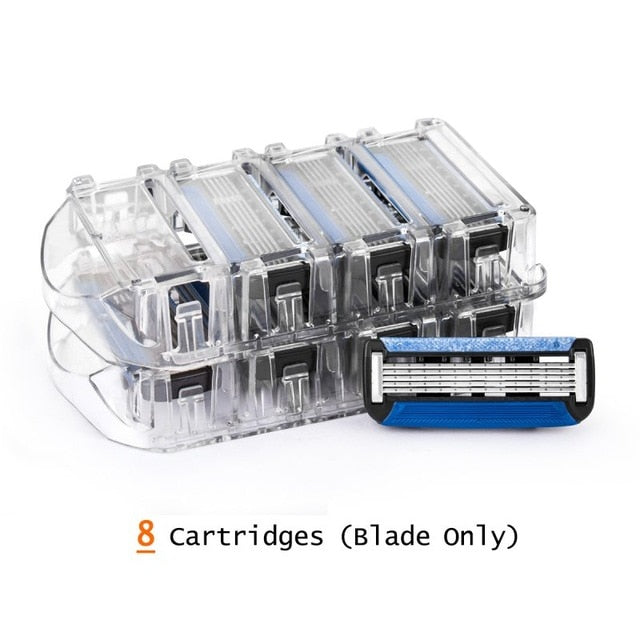 Qshave Black Spider Man Manual Shaving Razor USA Blade X5 Blade it with Trimmer Back Blade - KiwisLove