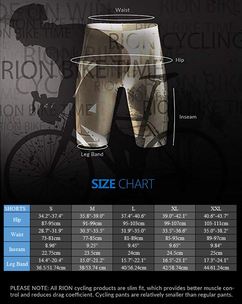 RION Cycling Bibs Shorts Mountain Bike Breathable Men's - KiwisLove