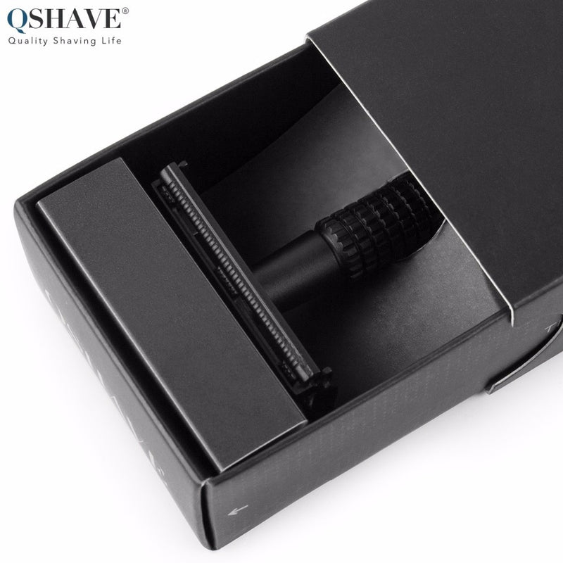 Qshave IT Matte Black Steel Coating Safety Razor with 5 blades - KiwisLove