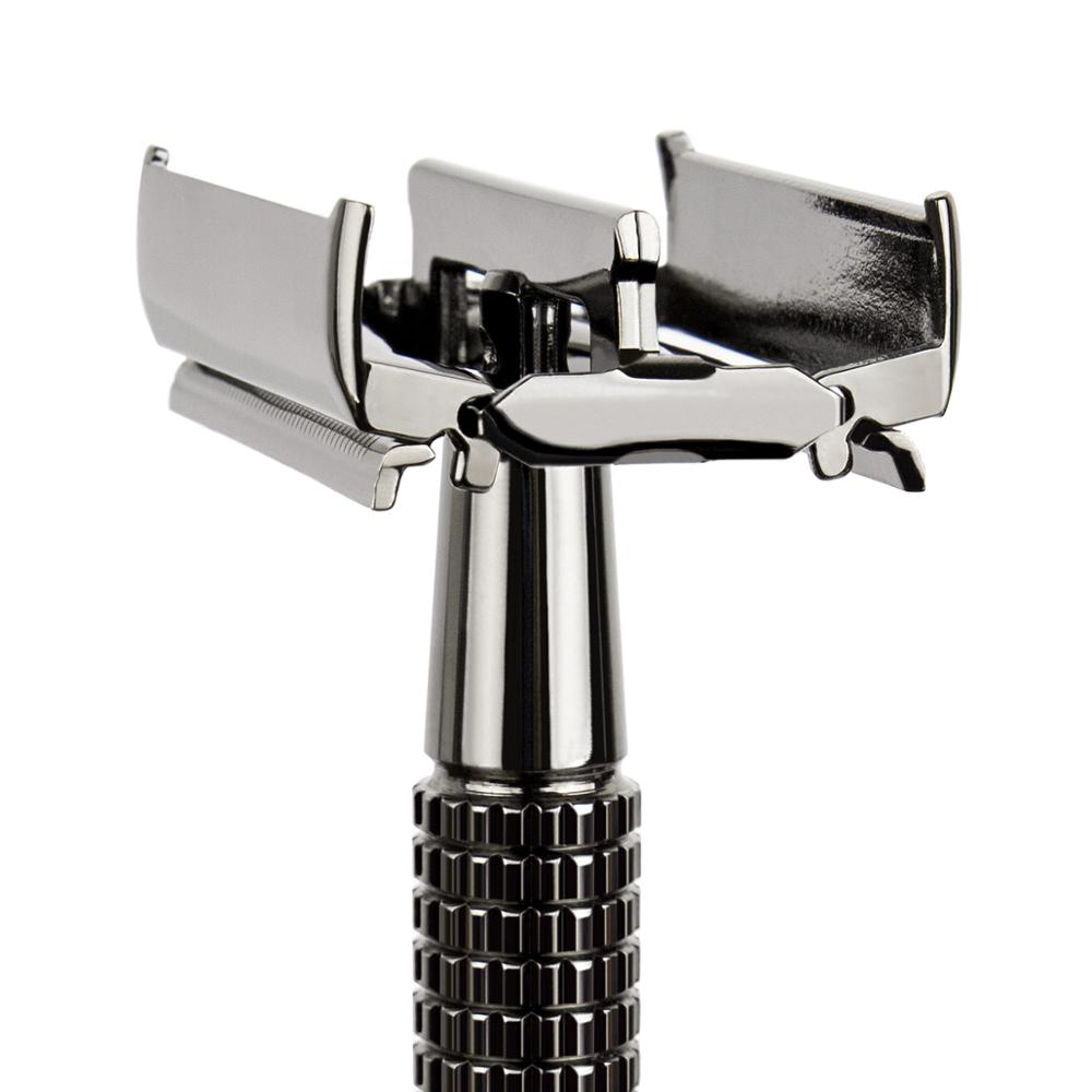 QShave Long Handle Butterfly Open Safety Razor Double Edge - KiwisLove