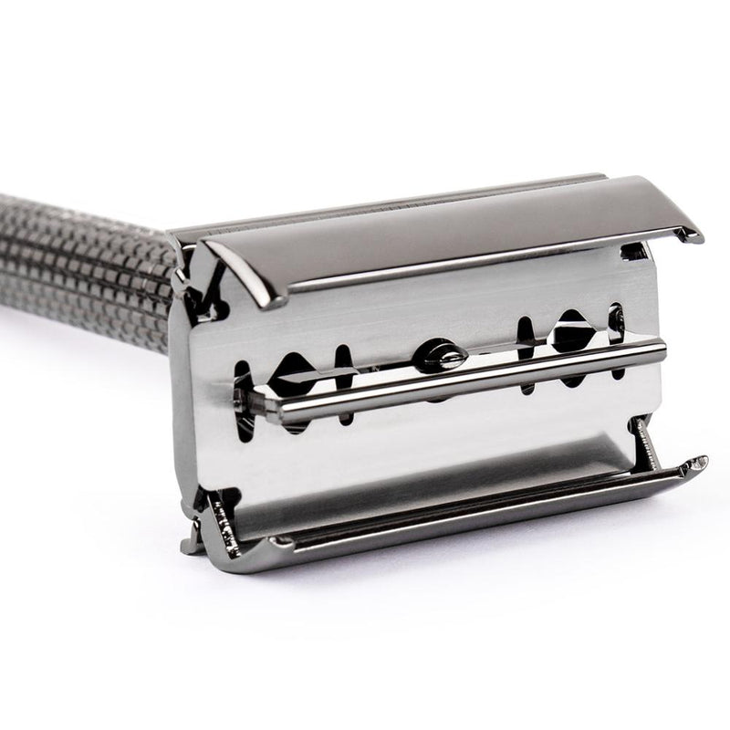 QShave Long Handle Butterfly Open Safety Razor Double Edge - KiwisLove