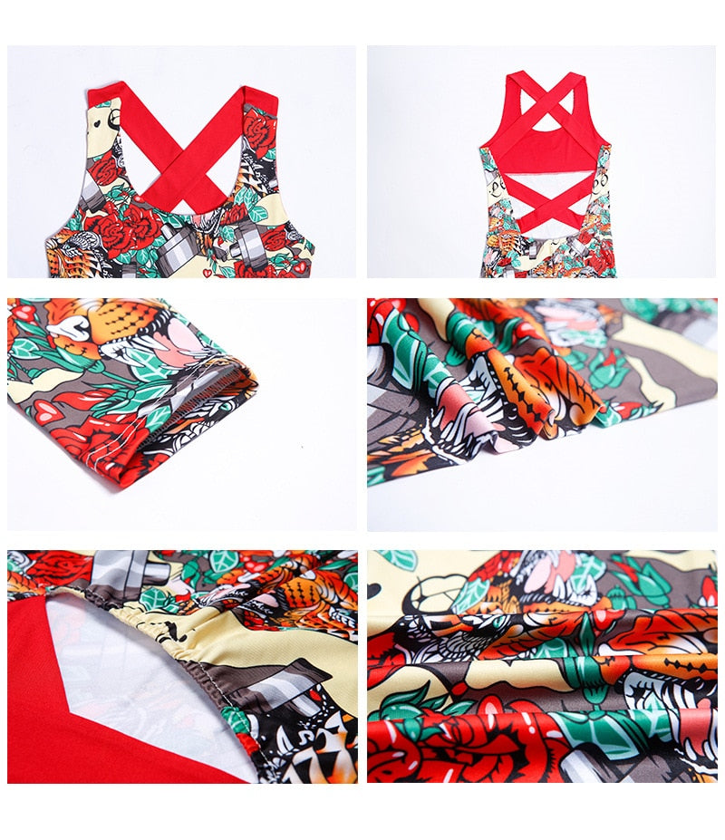 Women Yoga Set  Siamese Gym Wear Running Tracksuit Workout Jumpsuits - KiwisLove