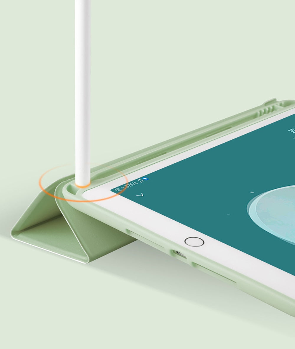 2020 Pro 12.9 4th silicone case with pencil holder - KiwisLove
