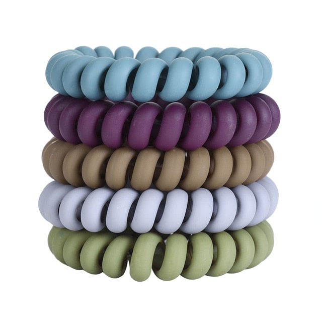 5/10PCS Telephone Wire Elastic Hair Bands - KiwisLove