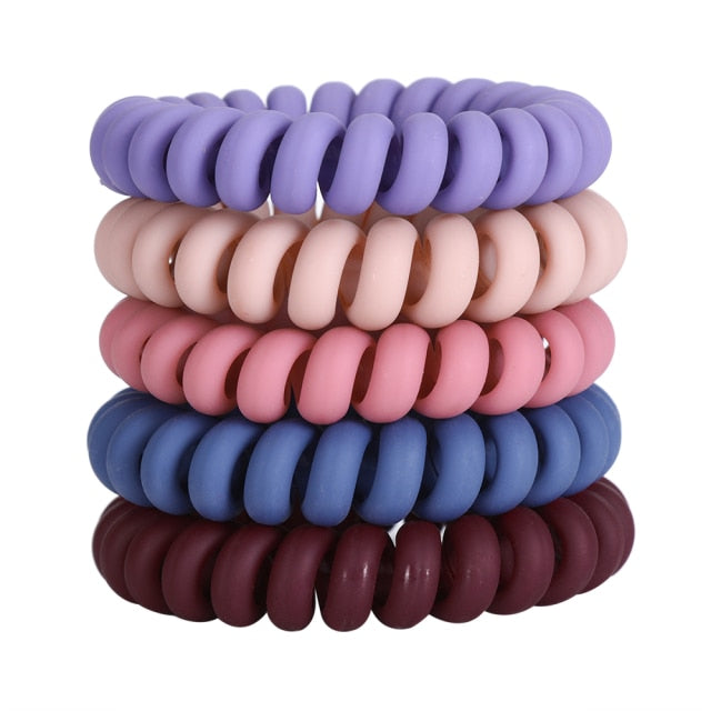 5/10PCS Telephone Wire Elastic Hair Bands - KiwisLove