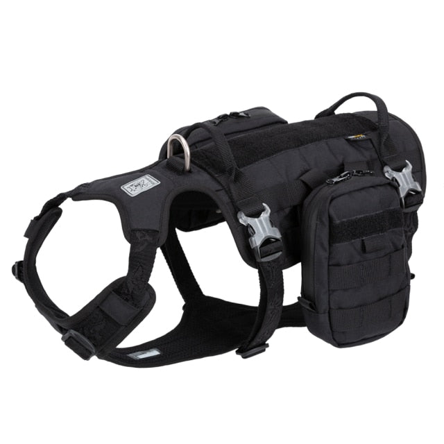 TRUELOVE Dog Harness Tactical Training Military Backpack Service  with Dupont Cordura Waterproof Fabric YH1805 - KiwisLove