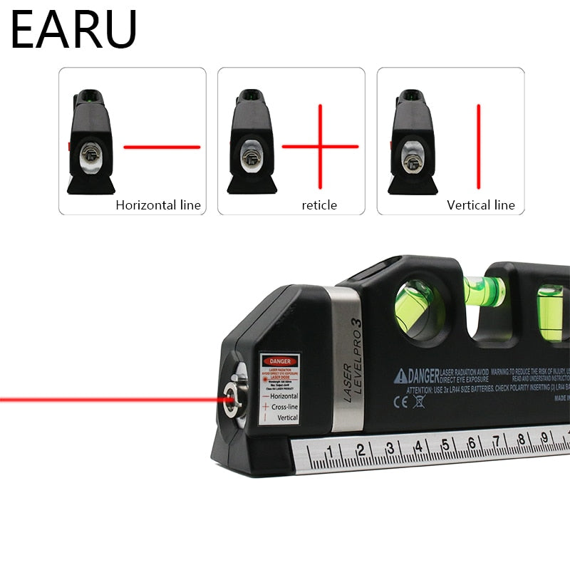 Laser Level Horizon Vertical Measure Aligner Standard  Rulers Multipurpose - KiwisLove