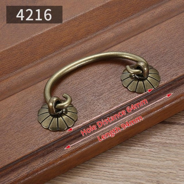 Vintage Antique Bronze Cabinet Handles Chinese Style - KiwisLove