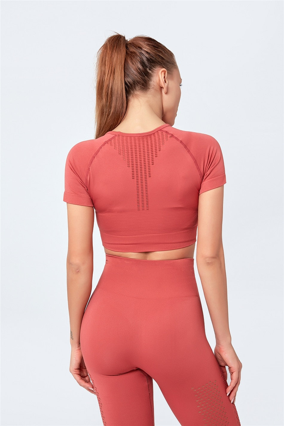 Yoga Suits Short Shirt Seamless Leggings Outfits Women Fitness Gym Wear Running Clothing - KiwisLove