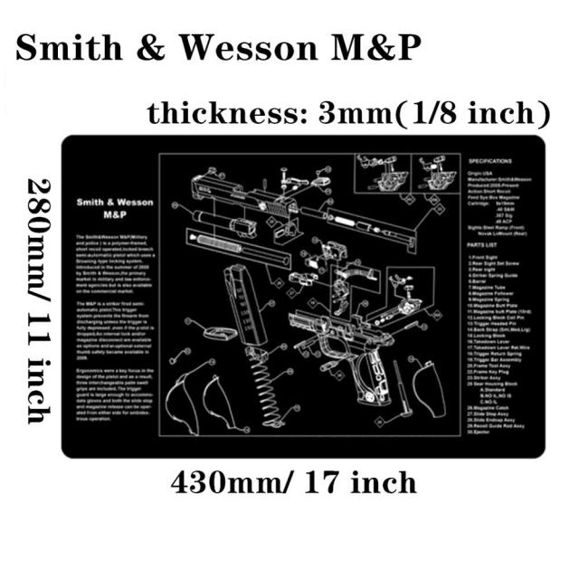 Large Gun Cleaning Mat for AR15 AK47 Glock 1911 SIG Rifle Pistol Gunsmith Armorers disassembly Repair Build Tool Kits Bench Pads - KiwisLove