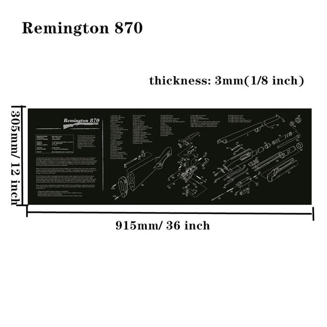 Large Gun Cleaning Mat for AR15 AK47 Glock 1911 SIG Rifle Pistol Gunsmith Armorers disassembly Repair Build Tool Kits Bench Pads - KiwisLove