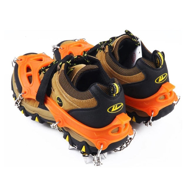 Climbing Anti-slip Crampons 19 Teeth Ice  Hiking Skiing Snowshoes Cover - KiwisLove