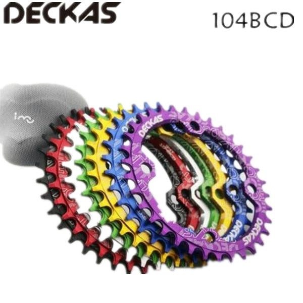 Deckas 104BCD Round Narrow Wide Chainring MTB Mountain bike bicycle 104BCD 32T 34T 36T 38T crankset Tooth plate Parts 104 BCD - KiwisLove
