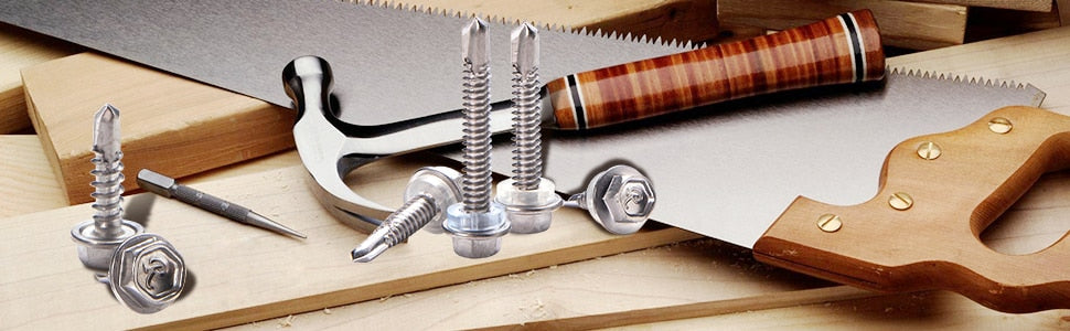 286pcs  410 Stainless Steel Hexagon Flange Self-drilling Tapping Screws Kit - KiwisLove