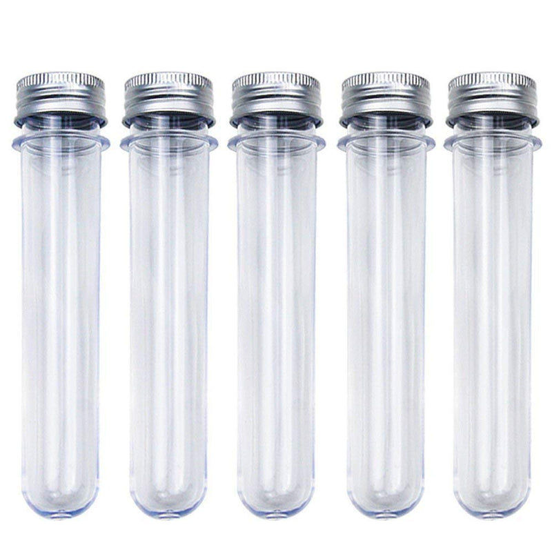25pcs 30ml Excellent Plastic Transparent Test Tubes With Aluminum Cap - KiwisLove