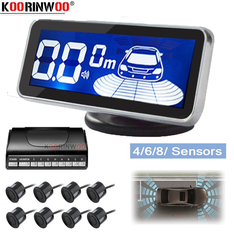 LED Monitor  Parking Sensor 8 Car Parktronic Front Parking Sensor Motion Parking Backlight Car Detector - KiwisLove