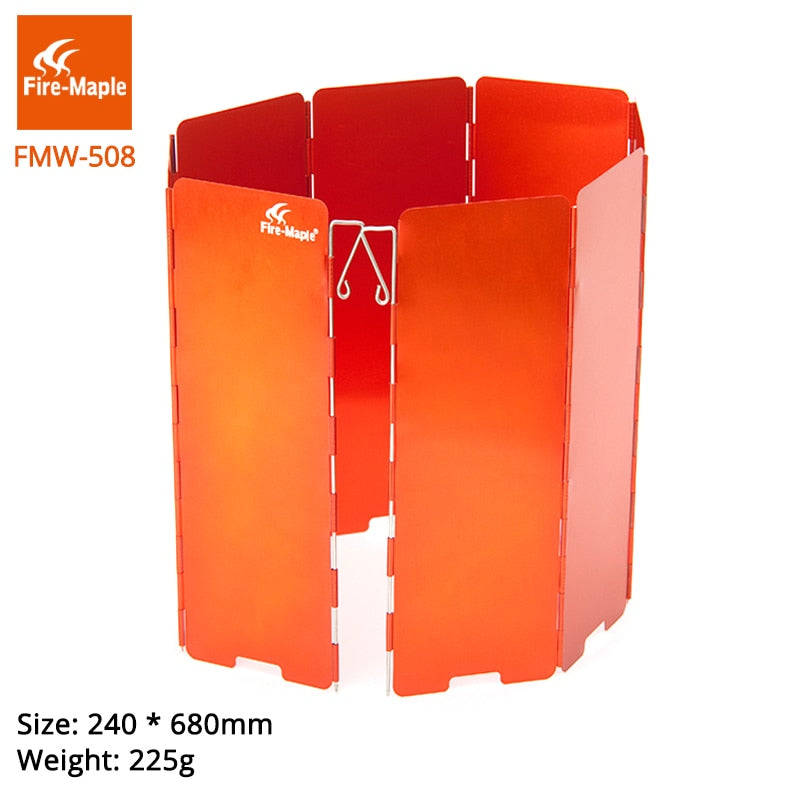 Fire Maple FMW-508 Wind Shield Outdoor 8-Plates Wind Screen  Camping - KiwisLove