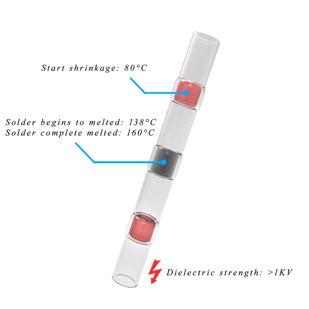 Solder Seal Wire Connectors, Heat Shrink Butt Connector, Waterproof - KiwisLove