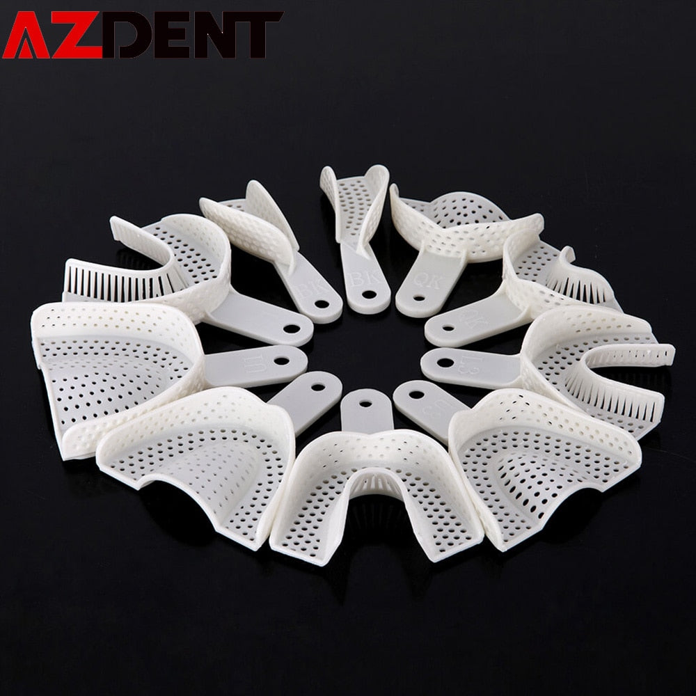 10Pcs/set Dental Impression Plastic Trays Without Mesh Tray - KiwisLove