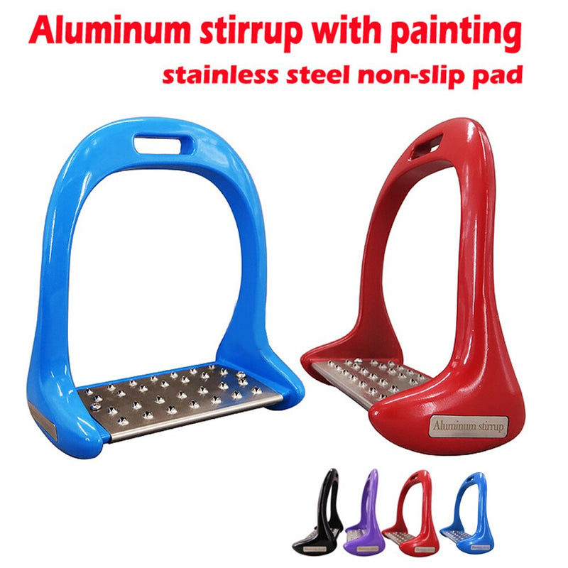 1 Pair Horse Stirrups Aluminium Alloy Pedal Supplies Anti Slip Lightweight Saddle - KiwisLove