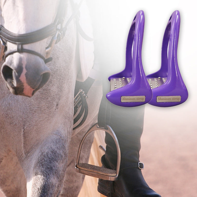 1 Pair Horse Stirrups Aluminium Alloy Pedal Supplies Anti Slip Lightweight Saddle - KiwisLove