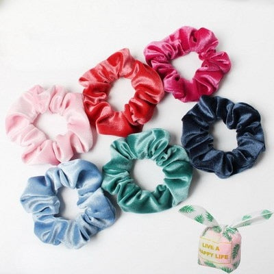 6pcs Velvet Scrunchies  Elastic Hair Bands - KiwisLove